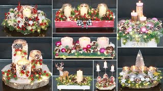 10 Easy Christmas Candle Centerpiece Decoration Ideas Make in a jiff [upl. by Akenna]