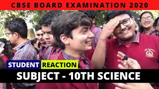 CBSE Board Exam 2020  Class 10th Science  Live Student Reactions [upl. by Nordna431]