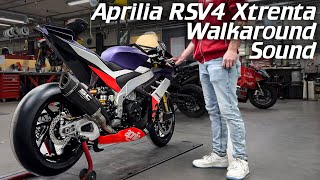 Aprilia RSV4 Xtrenta  Walkaround  Startup [upl. by Ikram251]