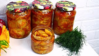 ЭТО Удивительно вкусно Самый вкусный САЛАТ из кабачков на зиму БЕЗ ХЛОПОТ [upl. by Paterson]