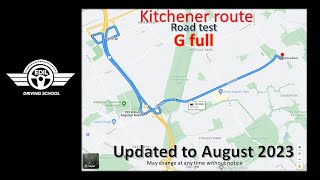 Kitchener G full successful road test mock and route August 2023 [upl. by Joao]