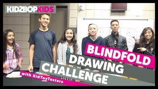 KIDZ BOP Kids  Blindfold Drawing Challenge with KidToyTesters [upl. by Perzan]