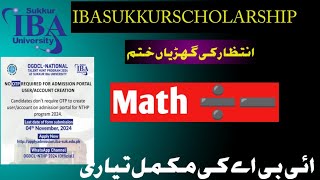 Iba sukkur scholarship 2024  iBA Math  IBA math problems [upl. by Ecraep713]