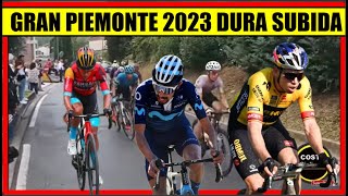 GRAN PIEMONTE 2023 CINCO COLOMBIANOS BATALLA con VAN AERT DURA SUBIDA [upl. by Aztinaj]