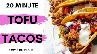 BEST VEGAN TACO RECIPE  Easy tofu taco with black beans  Budget friendly vegan dinner idea [upl. by Zeta755]