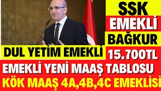 4A4B4C SSK BAĞKUR EMEKLİ MAAŞLARINA 15000TL EYLÜL EK ZAMLAR MAAŞ TABLOSU VAR YENİ MAAŞ LİSTESİ [upl. by Tiffi]