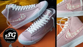 custom Dior x Nike Blazer Mid Vintage 77 sneakers [upl. by Eahsram]