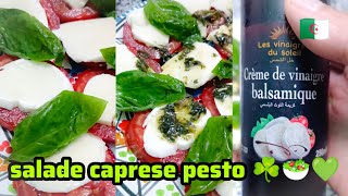 Comment préparer une salade caprese pesto 😍☘️🧀🤤🥗 [upl. by Slaby]