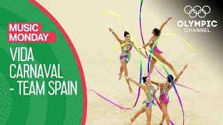 Vida Carnaval Spains Rhythmic Gymnastics team performs to Carlinhos Brown  Music Monday [upl. by Adabel]