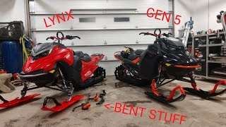 ski Doo gen 5t lynx shredder over backwards [upl. by Llerruj]