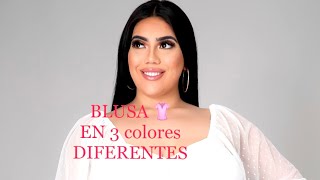 ROPA PARA GORDITAS CON UNA BLUSA NUEVA 👚 en 3 colores diferentes [upl. by Melly]