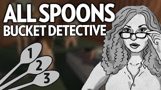 BUCKET DETECTIVE FIND ALL 3 SPOONS GUIDE ACHIEVEMENT [upl. by Slifka572]