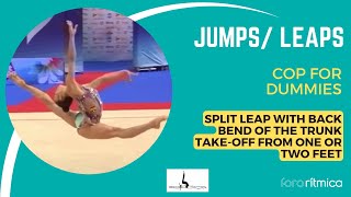 JUMPS in Rhythmic Gymnastics Split Leap with back bend of the trunk takeoff from one or two feet [upl. by Rubenstein]