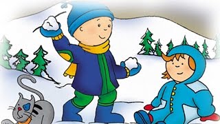 Caillou  Caillou plays in the snow  Christmas CaillouHolidayFun [upl. by Oidale]