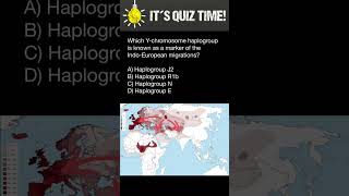 Which Ychromosome haplogroup is known as a marker of the IndoEuropean migrations [upl. by Aihsekat]