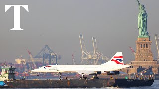 LIVE Concorde returns to New York after refurbishment [upl. by Nalyt]