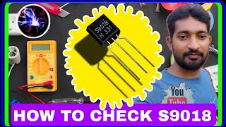 SS9018 TRANSISTOR CHECKING TESTING  How to check transistor S9018 with multimeter in hindi 🆕✔️ [upl. by Drofniw715]