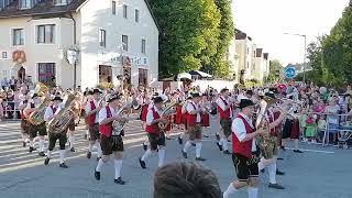 Gäubodenvolksfest Straubing Auszug 2023  Bläserfreunde Rain [upl. by Argela]