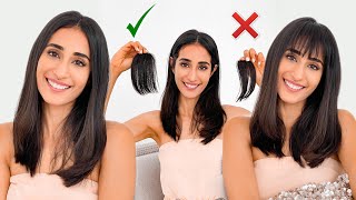 How To  Clipin Bangs  Light amp Dense Hair Bangs  Bang Hair Extensions  Hair Extensions India [upl. by Koziara615]