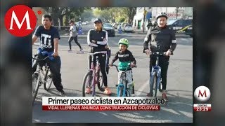 Primer paseo ciclista en Azcapotzalco [upl. by Fredela]