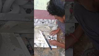 6 पीस बर्फी का फर्मा बनाने का आसान तरीका construction granite tiles [upl. by Nibbor]