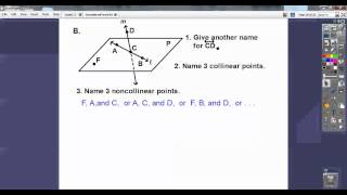 Review For Geometry Test on Chapter 1 [upl. by Assenad]