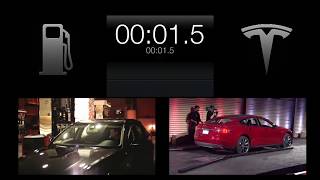 Tesla Model S  Full Battery Swap Event [upl. by Innob]