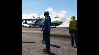 Process Landing Antonov 225 at Airport Carrier [upl. by Eyssej158]