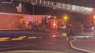 SampS Cafeteria in north Macon catches on fire overnight fire chief says [upl. by Nednal]