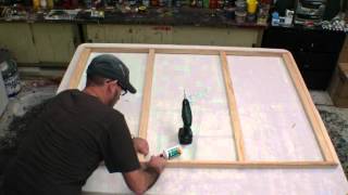 HOW TO MAKE A STRETCH CANVAS FREE LESSON Learn how to make a large canvas art [upl. by Broome20]