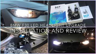 Upgrading your cars headlights what works best LED retrofit Vs Halogen BMW F30 amp others install [upl. by Aihsenal]