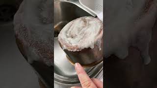 Cleaning a copper pan with citric acid [upl. by Utica]