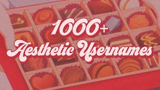 1000 aesthetic usernames  how to make aesthetic username🍓🍰 [upl. by Reg]