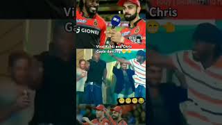 Virat Kohli and Chris Gayle dancing 😁👈😂 viralvideo shortvideo viratkohli Chrisgel [upl. by Aicilas]