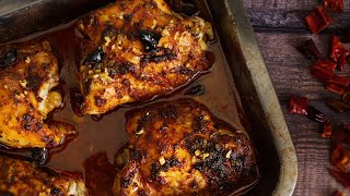 How to Make Spicy Mediterranean Chicken Thighs Easy to Make OnePot Recipe [upl. by Attesoj]