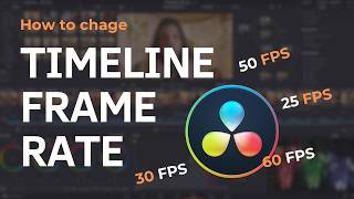 How to Change Timeline Frame Rate in Davinci Resolve 18│19 [upl. by Nayd920]