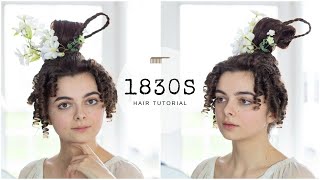 1830s Hair Tutorial  Start To Finish [upl. by Iot612]