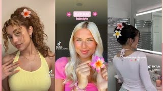 Trending Claw Clips Hairstyle collectionHawaiian flower hair clip🌸💕 [upl. by Annekam]