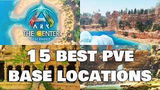 15 Best PVE Base Locations The CENTER Map  Ark Survival Ascended [upl. by Aihtniroc]