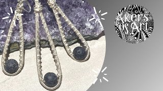 Elegant Wire Wrapped Earrings  Simple Tutorial [upl. by Neehsar]