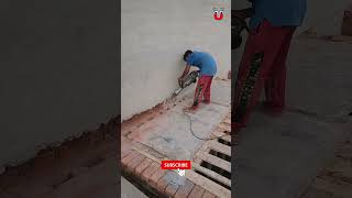 Chipping the wall with a Hilti machine  Constraction work [upl. by Epstein]