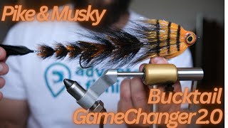 Fly Tying Bucktail Gamechanger 20 Muskie amp Pike Fly [upl. by Rehtae]