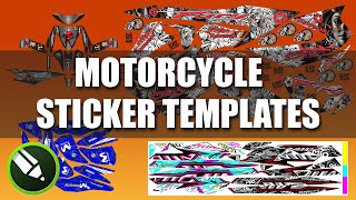 DOWNLOAD FREE  Motorcycle Sticker Templates  CorelDraw Files [upl. by Eras]