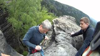 Rübezahlturm  Sprung eine Luftreise im Elbsandstein [upl. by Akimas865]