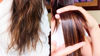 TRATAMIENTO CASERO PARA EL CABELLO SECO Y MALTRATADO CABELLO SIN FRIZZ Y SIN PUNTAS ABIERTAS [upl. by Anma535]