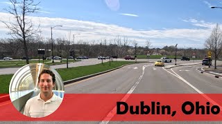 Roundabout in Dublin Ohio  Riverside Drive at W Granville Road  E Bridge Street [upl. by Egnalos]