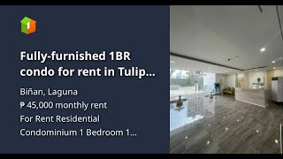 Fullyfurnished 1BR condo for rent in Tulip Gardens Southwoods City [upl. by Enaxor]