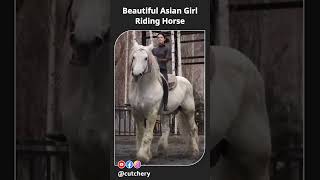 Beautiful asian girl riding horse beautifulgirl asiangirl shorts [upl. by Fidel536]