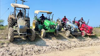 Tractor Jump in Canal  New Holland 3630 4wd  Mahindra 275 Di Xp Plus  Eicher 485  John Deere [upl. by Yrrehs182]