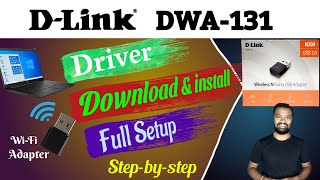 D Link DWA131 wifi Adaptor  300Mbps installation  D Link DWA131 ko install kaise kare pc me 🔥🔥 [upl. by Alorac887]